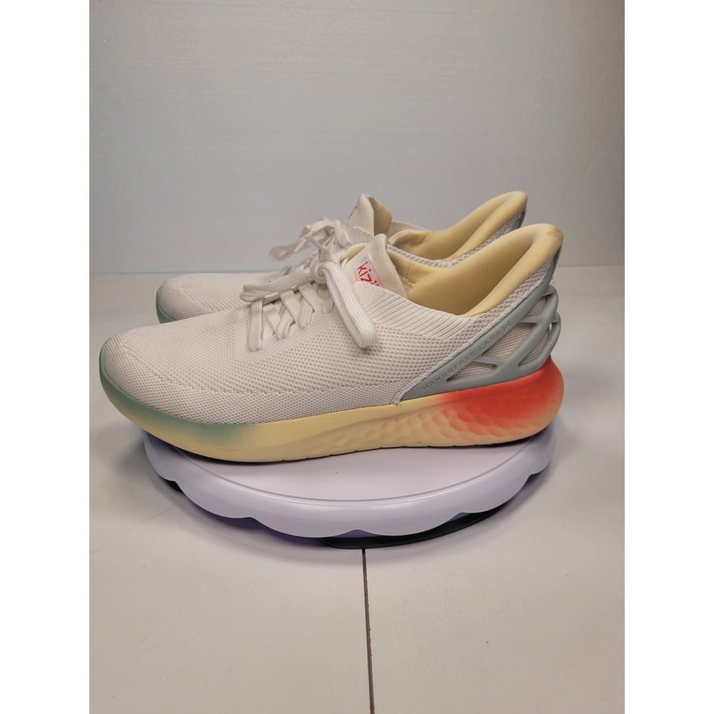 Kizik Lima Sunrise Hands-Free Sneakers White Knit Mens 9.5 Womens 11 DATHWM05-1D